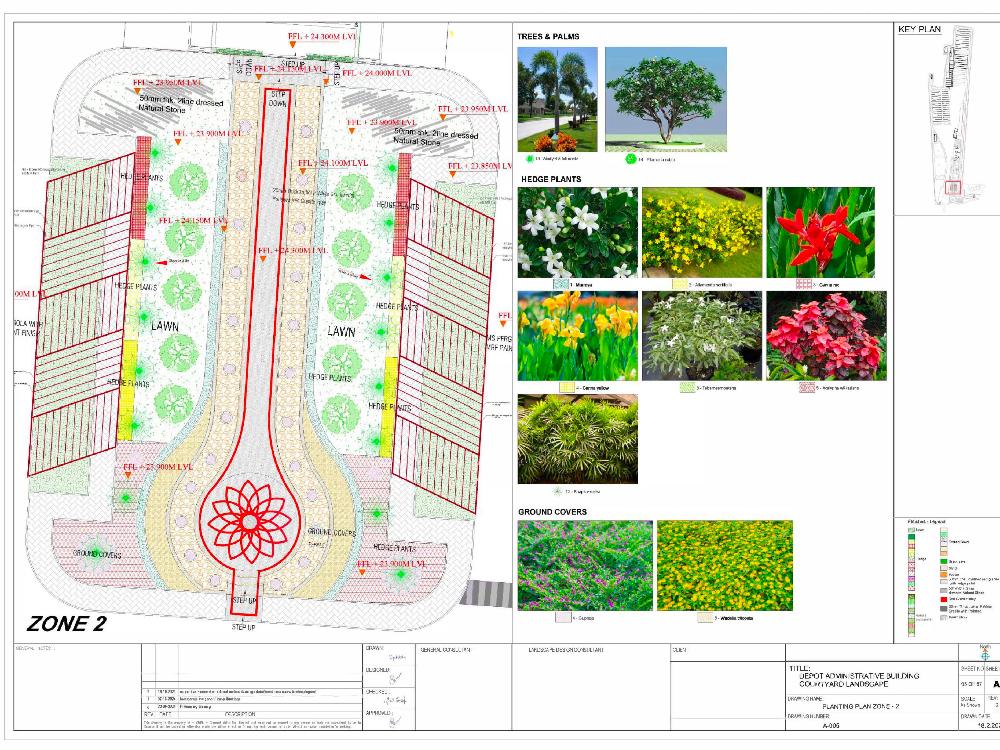 Planting plan for a 40-acre commercial property